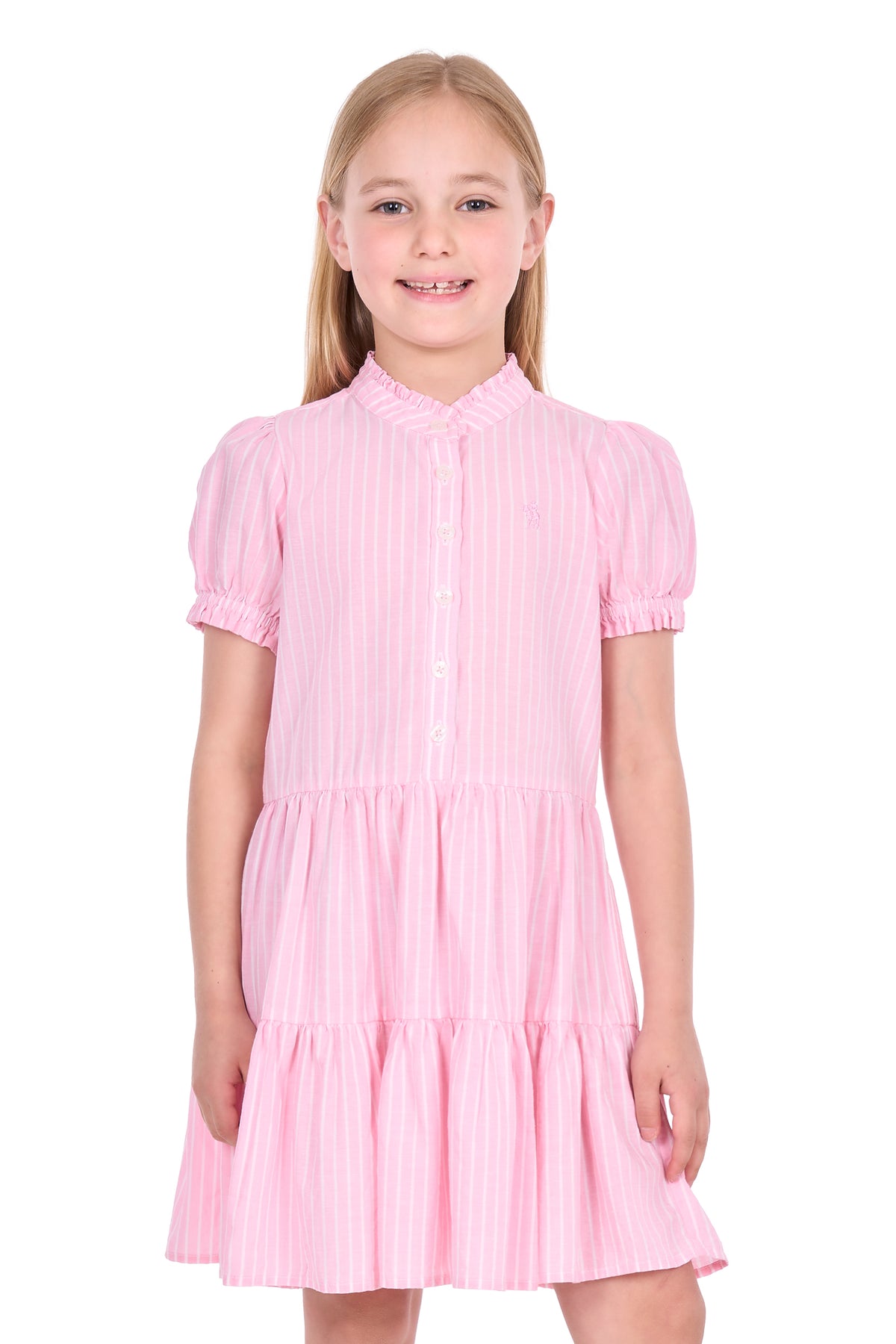 Thomas Cook Girls’ Myolie Dress – Rose Pink/White