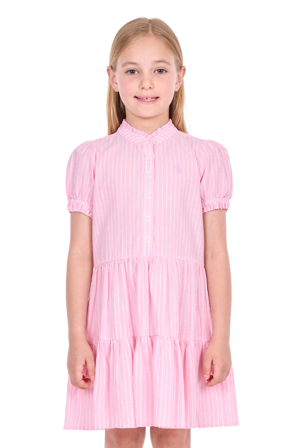 Thomas Cook Girls’ Myolie Dress – Rose Pink/White