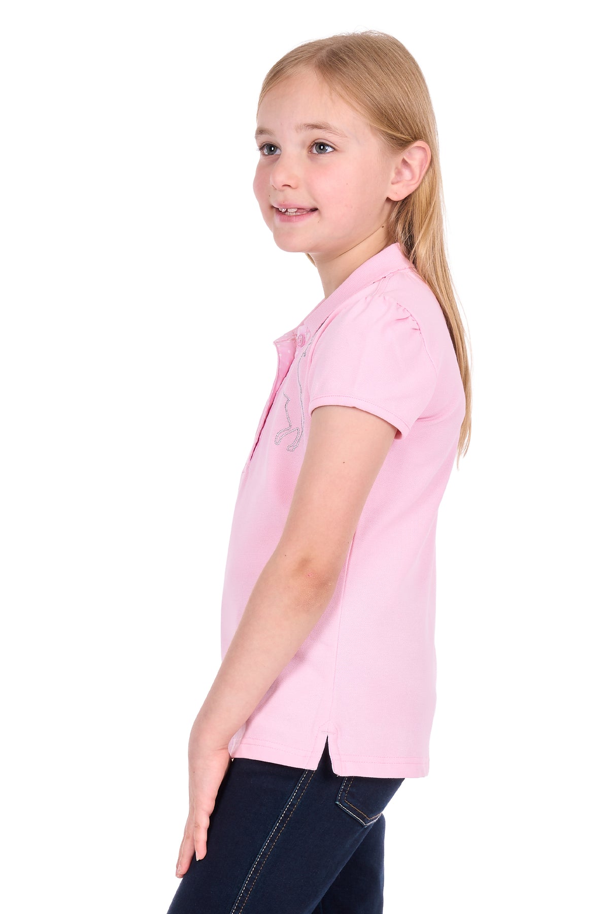 Thomas Cook Girls’ Daisy Short Sleeve Polo Shirt – Pale Pink