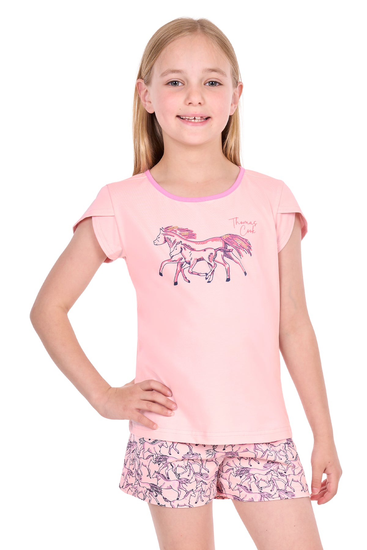 Thomas Cook Girls’ Horses Pyjamas – Peach