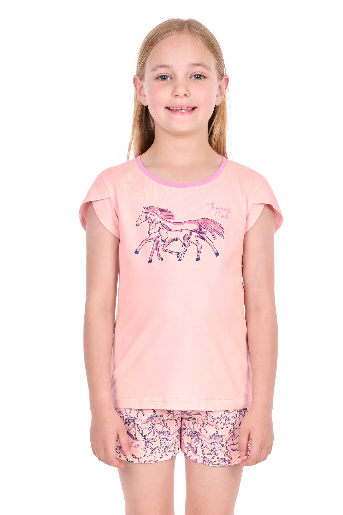 Thomas Cook Girls’ Horses Pyjamas – Peach