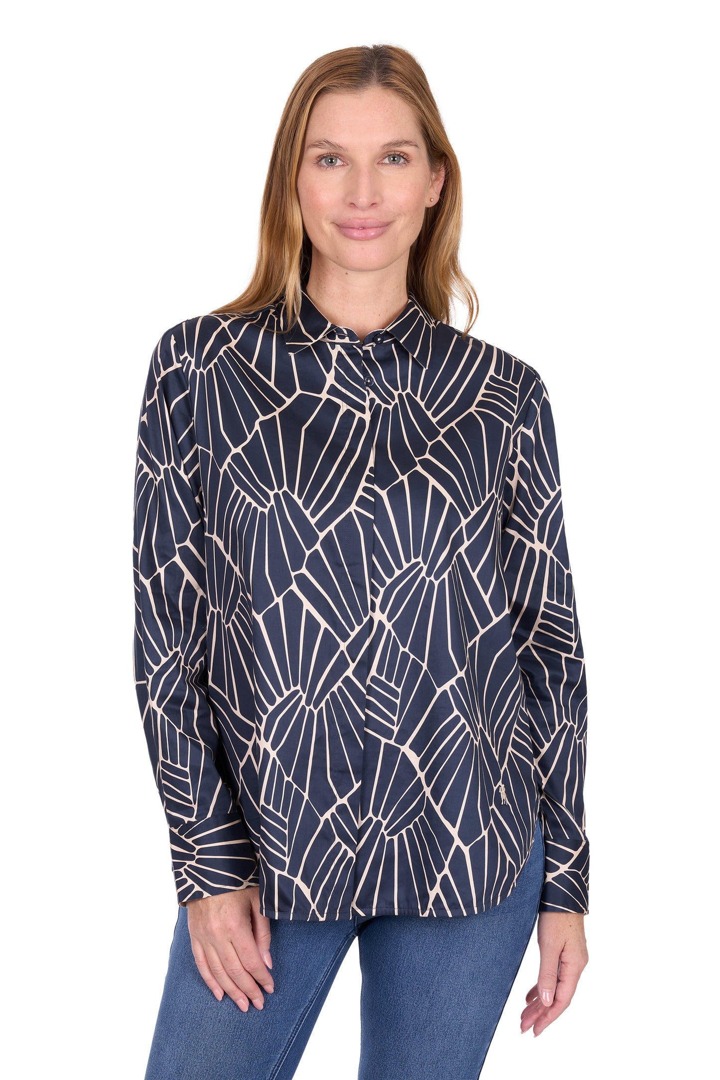 Thomas Cook Women's Narelle Long Sleeve Shirt - Navy/Tan