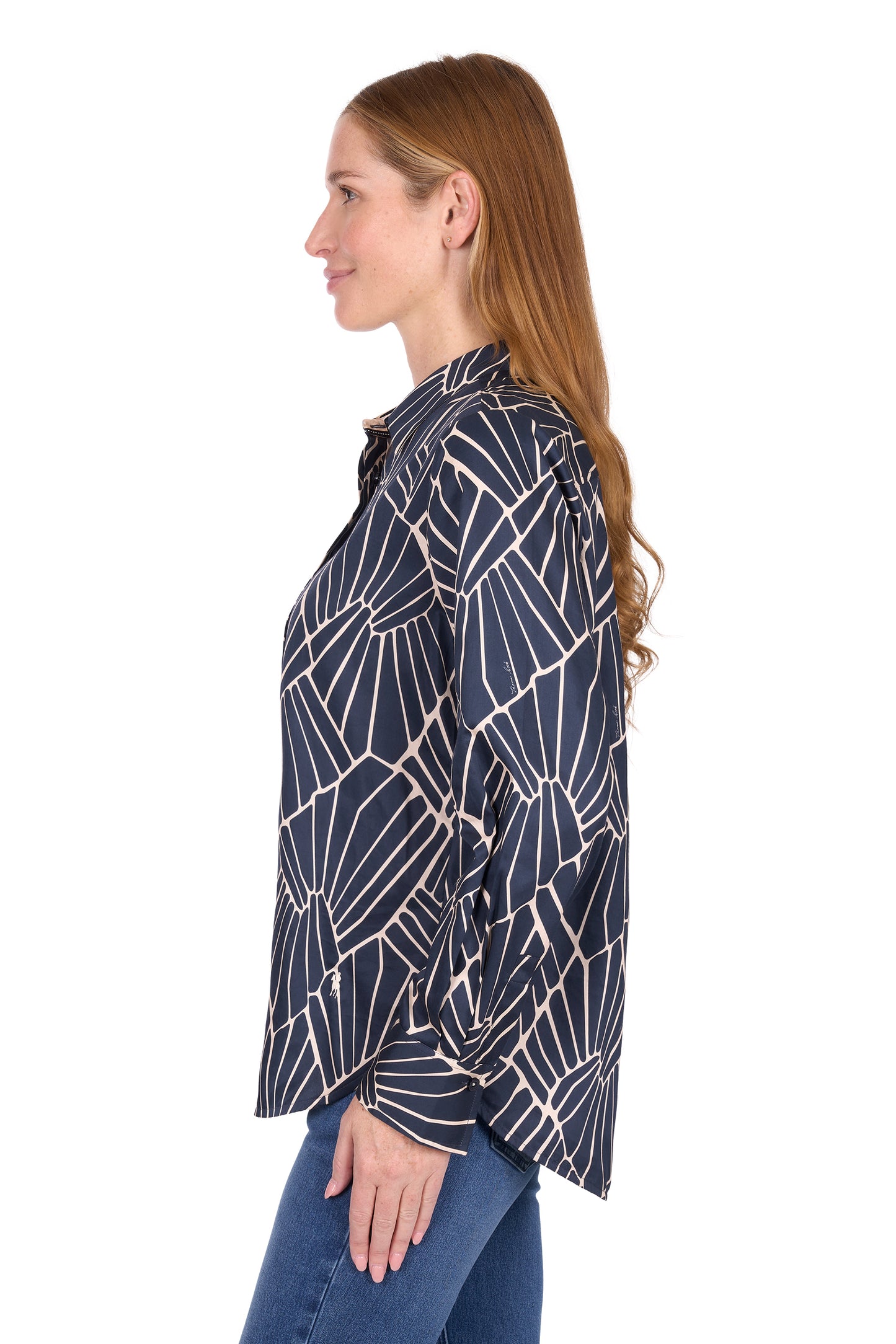 Thomas Cook Women's Narelle Long Sleeve Shirt - Navy/Tan