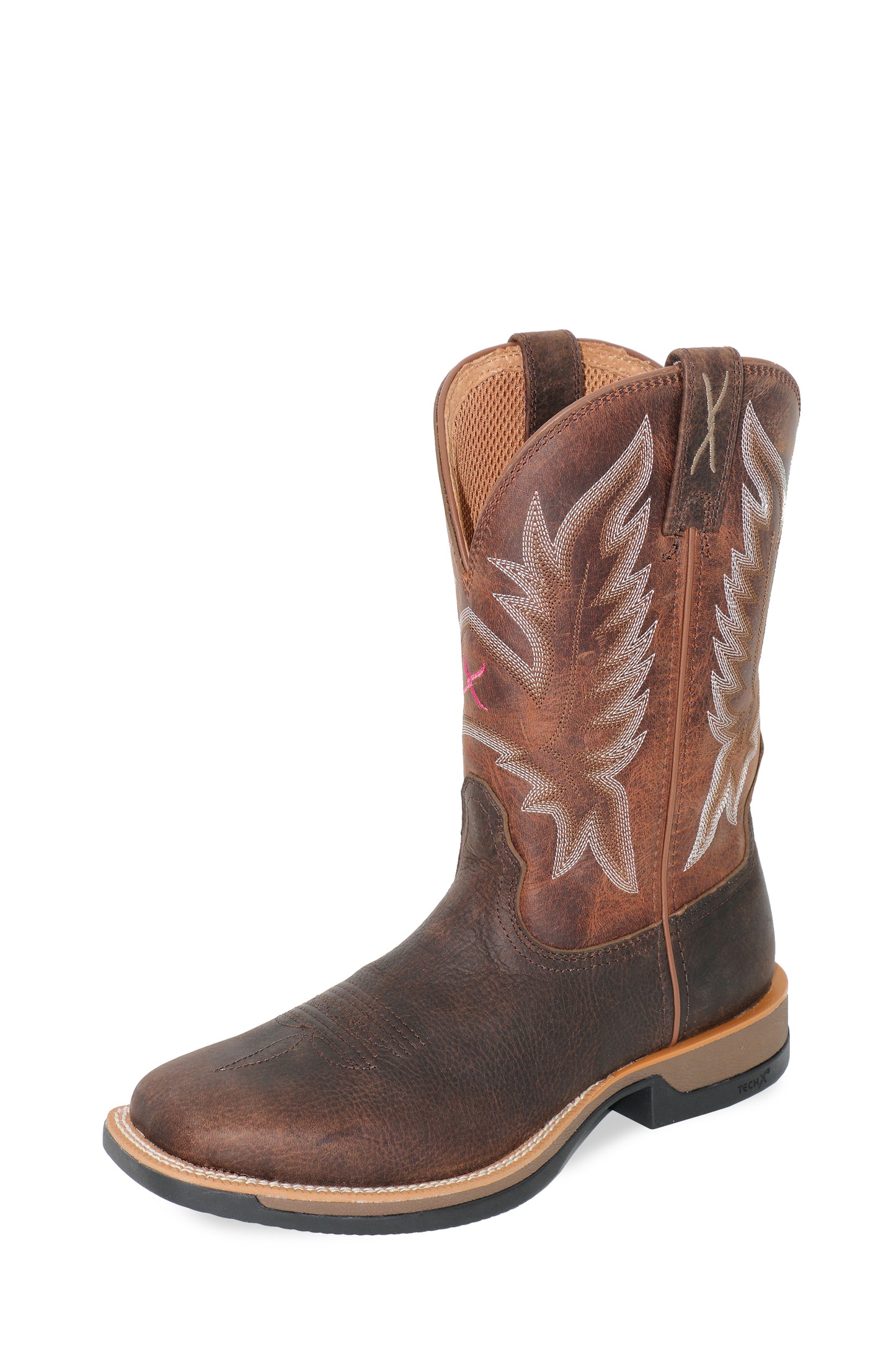 Twisted X - Mens 11 Pink Tech X 1 Boot - Tobacco Brown/Adobe
