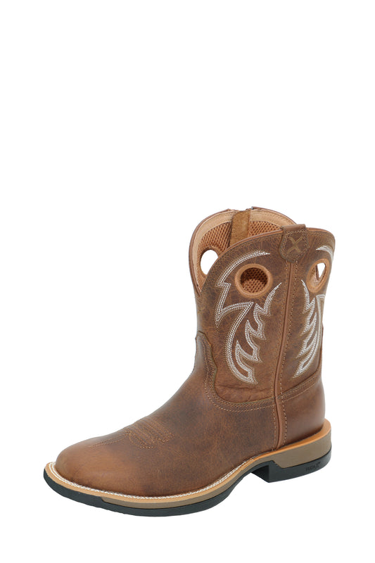 Twisted X Mens 9 Tech X1 Zip Boot - Antique Brown