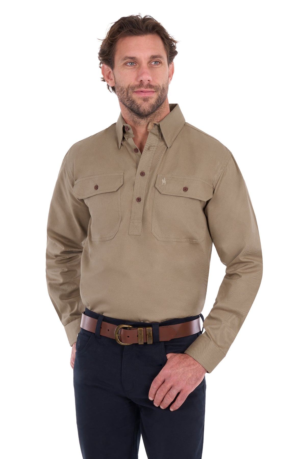 Thomas Cook Heavy Drill Shirt Half Placket