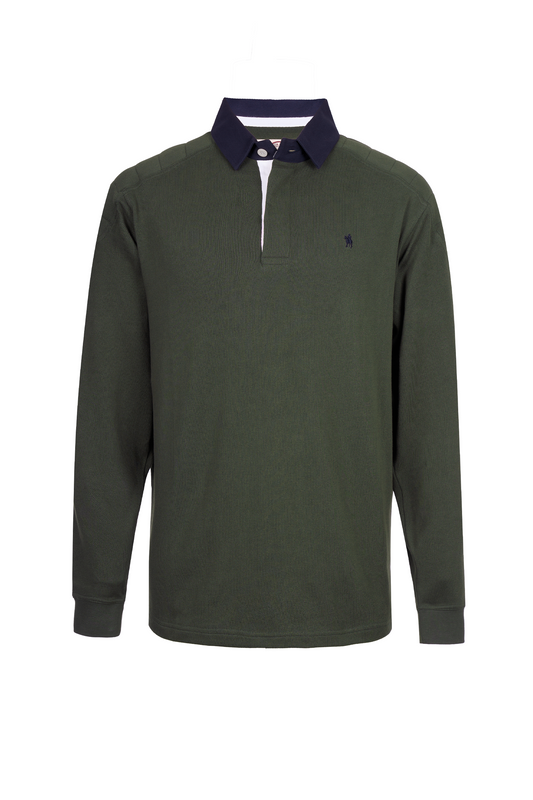 Thomas Cook Men's Bill Shoulder Panel Rugby - Olive