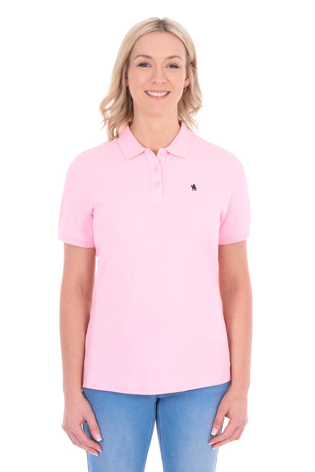 Thomas Cook Womens Classic Stretch Short Sleeve Polo - Pale Pink