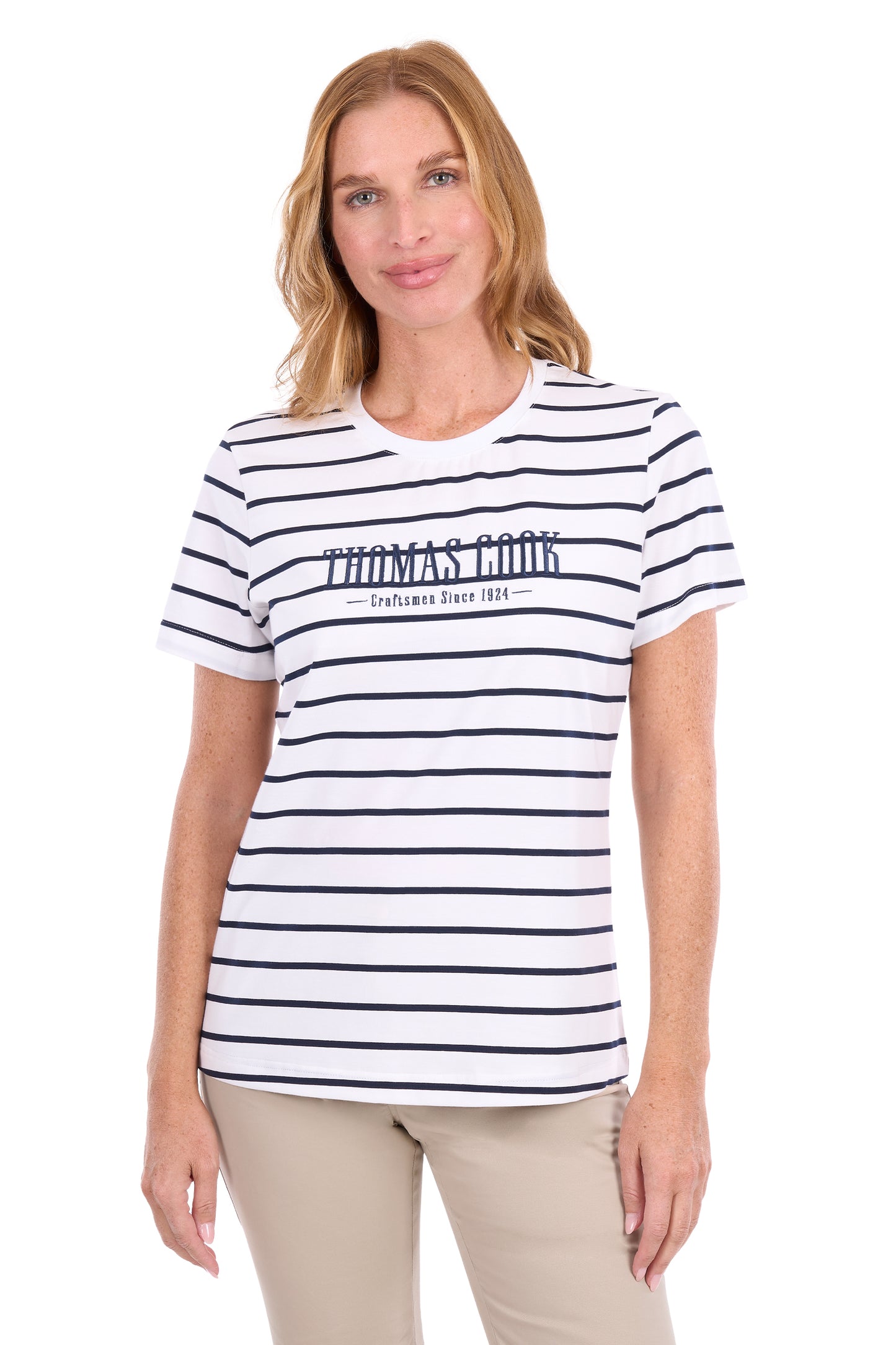 Thomas Cook Wilma Women's Short Sleeve T-Shirt – Navy/White