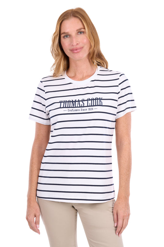 Thomas Cook Wilma Women's Short Sleeve T-Shirt – Navy/White
