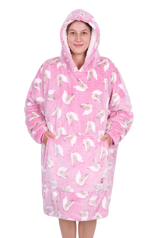Thomas Cook ADULTS HORSE SNUGGLE HOOD - PINK
