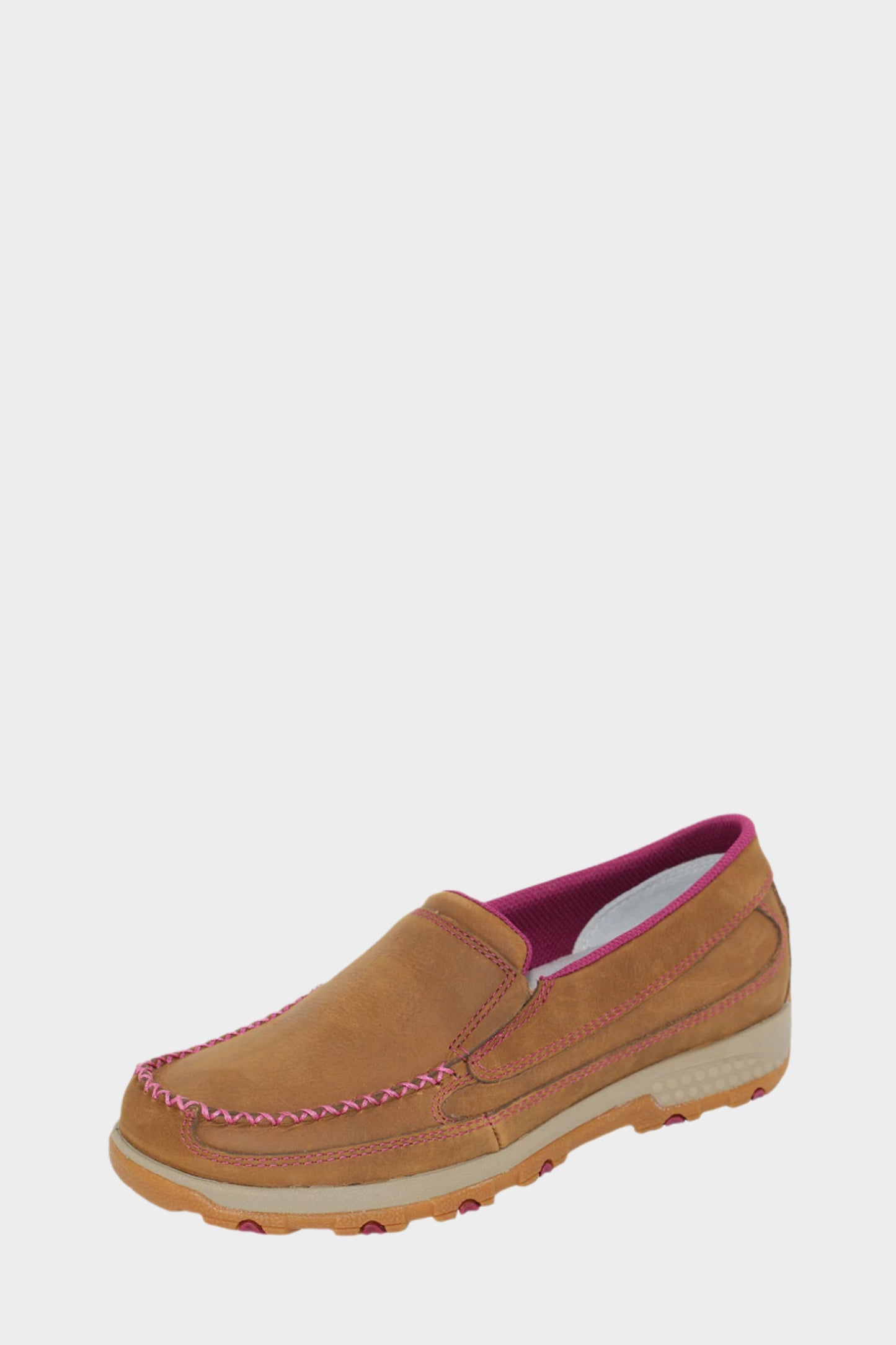 Twisted X Women's Mocs CellStretch Slip On - Brown/Raspberry