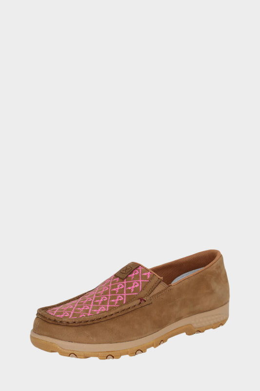 Twisted X Women's Pink CellStretch Slip on - Brown/Pink