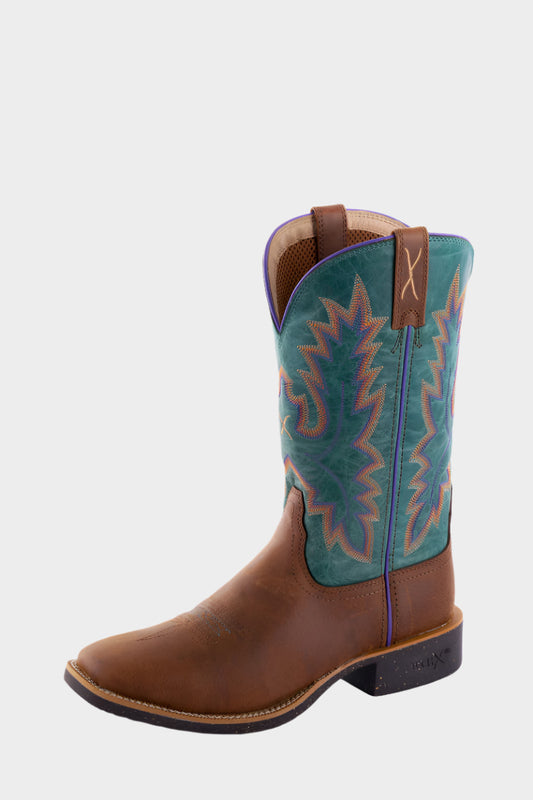 TWISTED X - WOMENS 11 TECH X2 BOOT CINNAMON/TURQUOISE