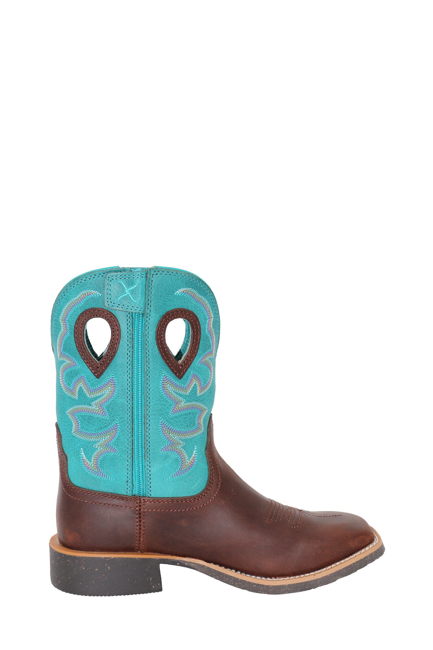Twisted X Women's 9" Tech X2 Zip Boot - Chocolate Truffle/OceanBlue