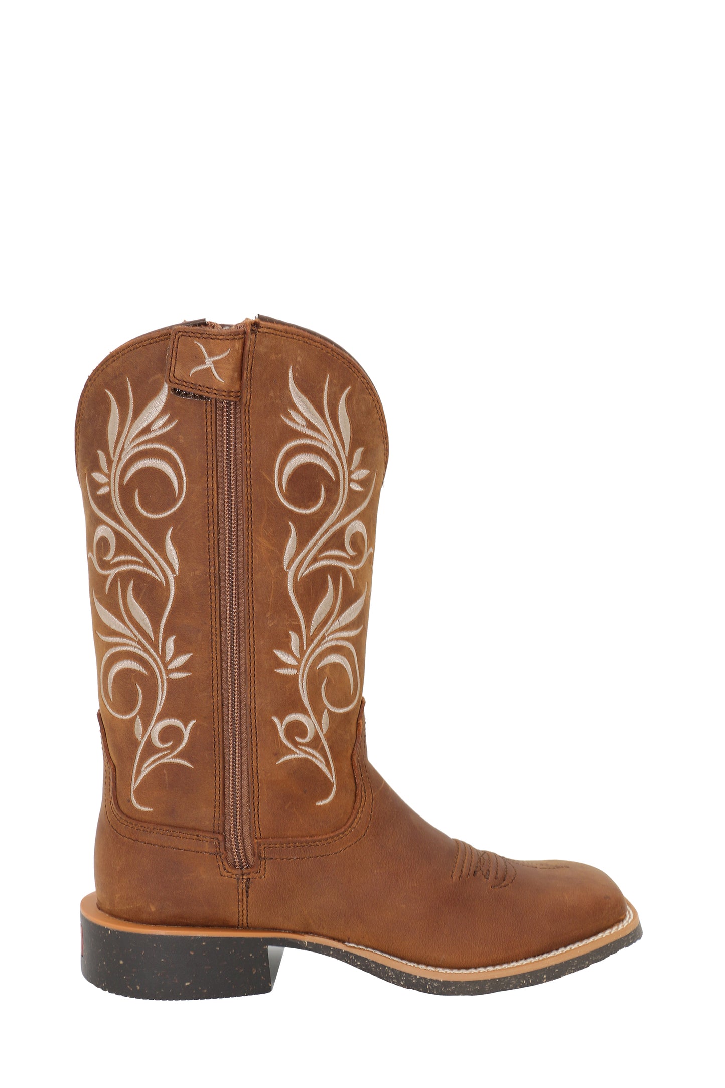 Twisted X Women's 11" Tech X Zip Boot - Oiled Brown/Brown
