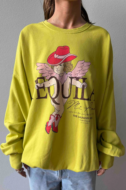 The Laundry Room Womens Tequila Mi Amor Jump Jumper - Vintage Neon Yellow