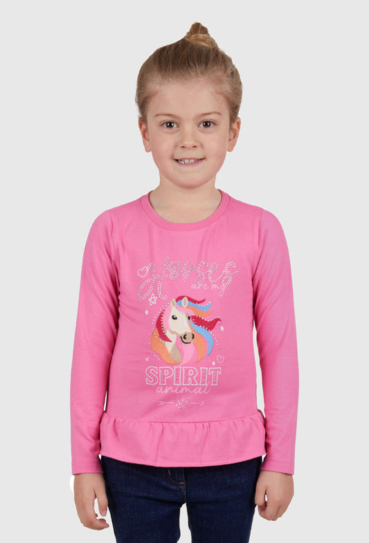 THOMAS COOK GIRLS ARIA L/S TEE (ROSE) - CLEARANCE