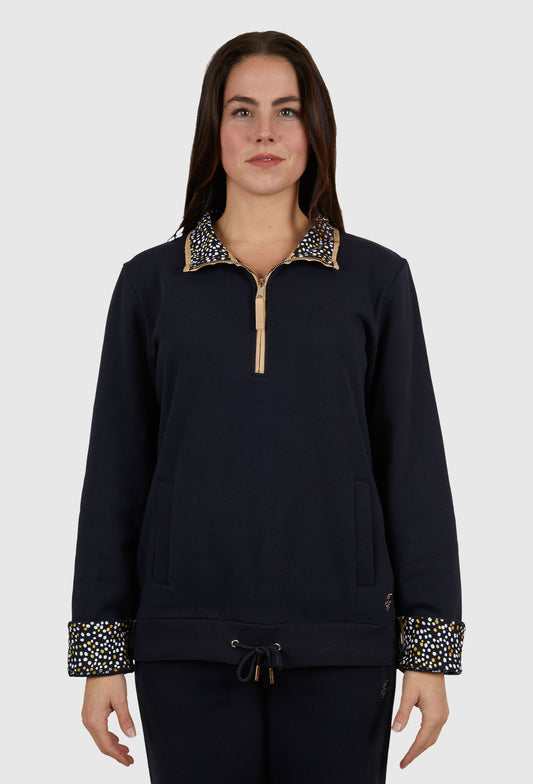 THOMAS COOK WOMENS ELLA 1/4 ZIP RUGBY (GRAPHITE)