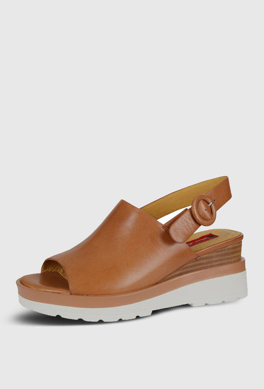 THOMAS COOK WOMENS ESNA WEDGE SANDAL (BRANDY)