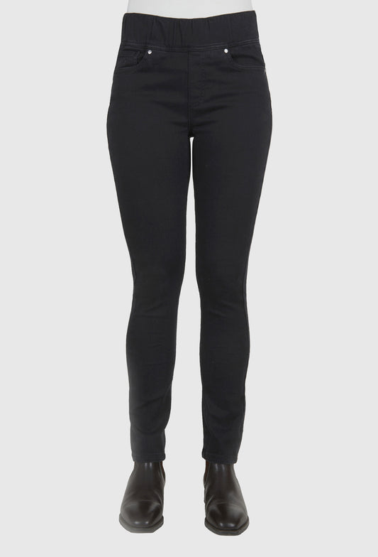 THOMAS COOK WOMENS PULL ON SLIM LEG WONDER JEAN (BLACK)