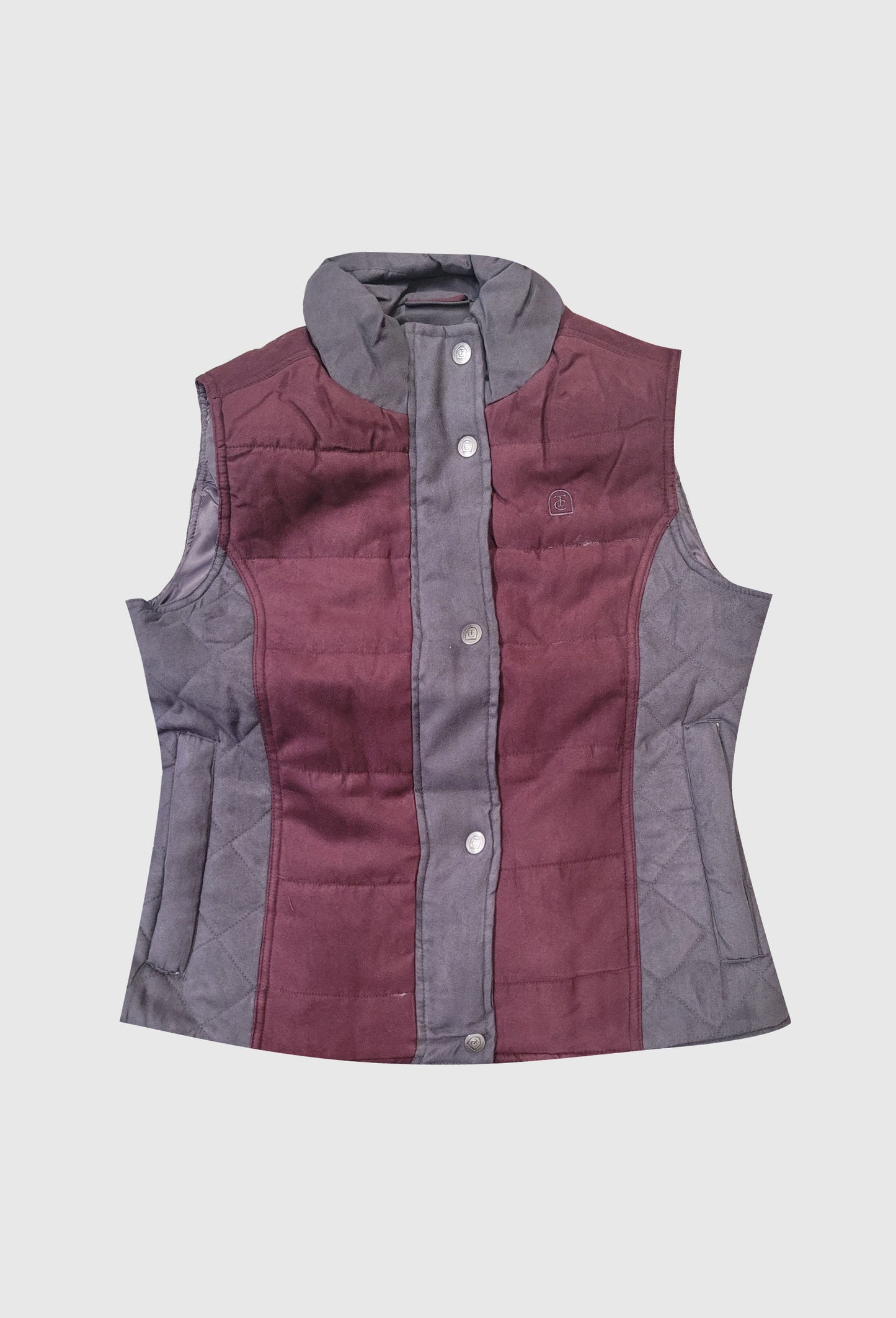 THOMAS COOK WOMENS SPLICED DETAIL RIDING VEST_Walnut