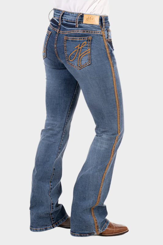 Hitchley & Harrow Comfort Cut High Rise - SR2161 "Greeley" Tan Stitch Jeans 35 Leg
