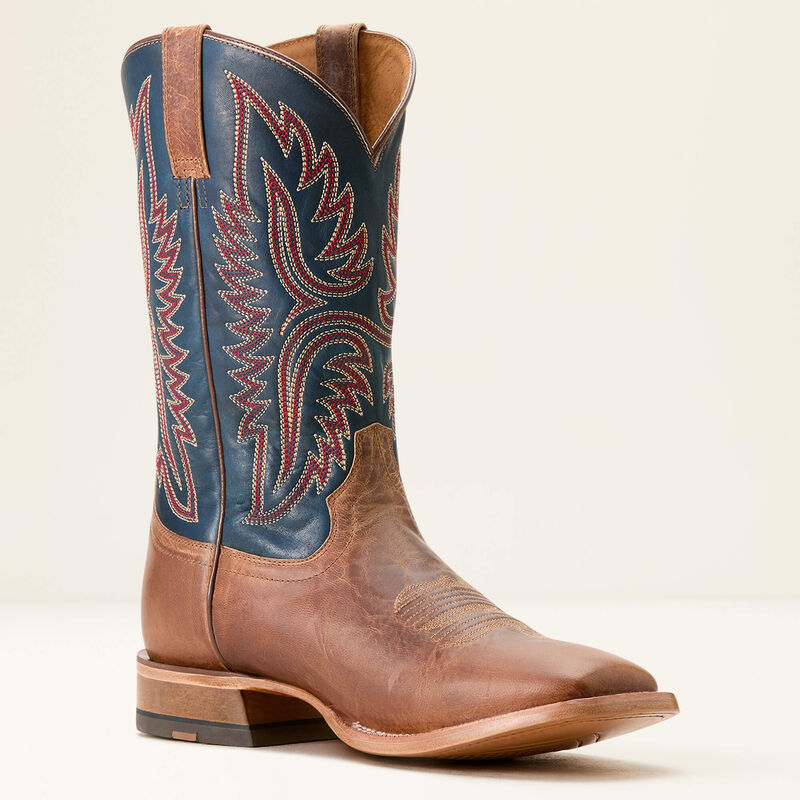 Ariat Men's Tanglewood Cowboy Boot-BONE/HONORABLE BLUE