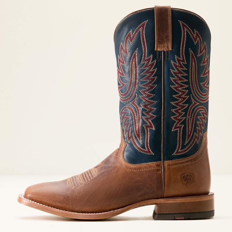 Ariat Men's Tanglewood Cowboy Boot-BONE/HONORABLE BLUE