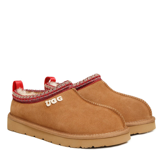 Ozwear Women's Tassie Platform Moccasin Slippers - Chestnut