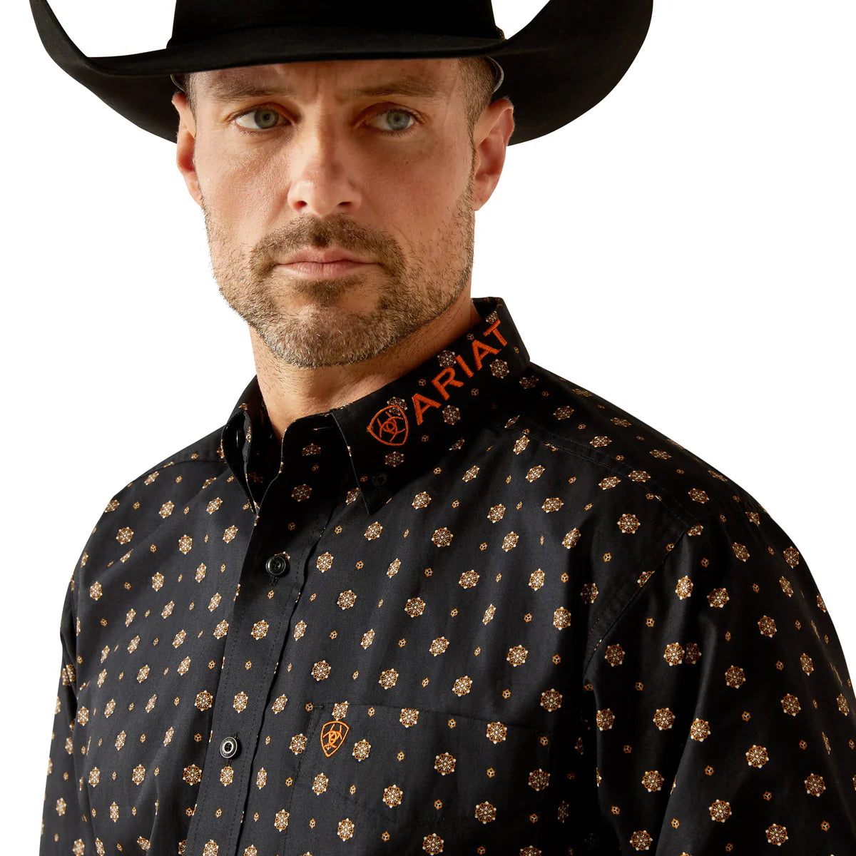 Ariat Men's Team Kelvin Classic Fit Shirt - Black/Dark Grey