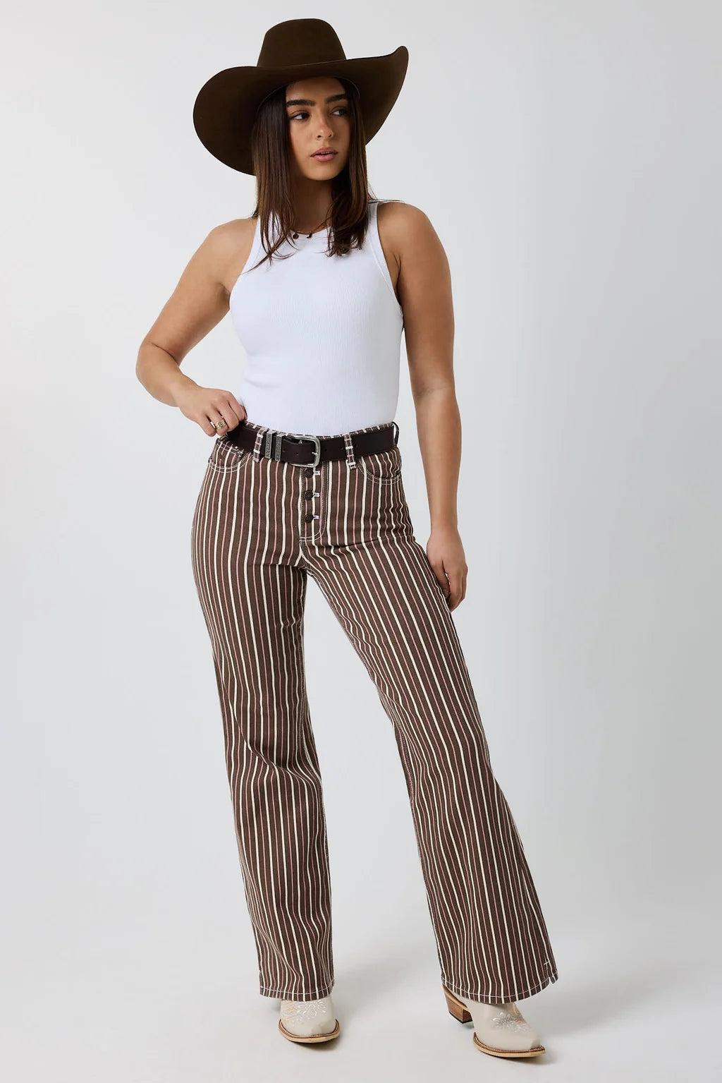 Ringers Western Tenika Women’s High Rise Striped Denim Jeans