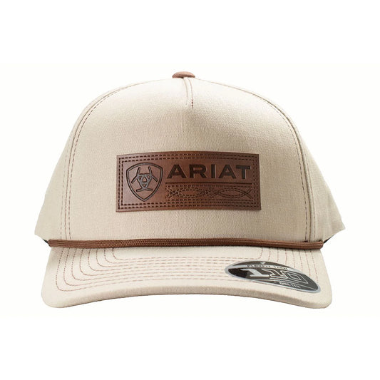 Ariat Men's Snapback Closure Cap with Patch - Khaki