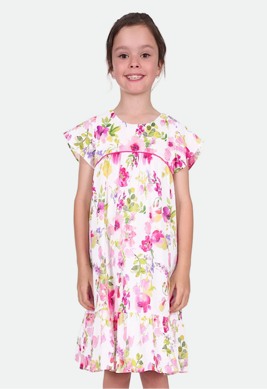 Thomas Cook Girl's Flora Dress - Pink/Multicoloured