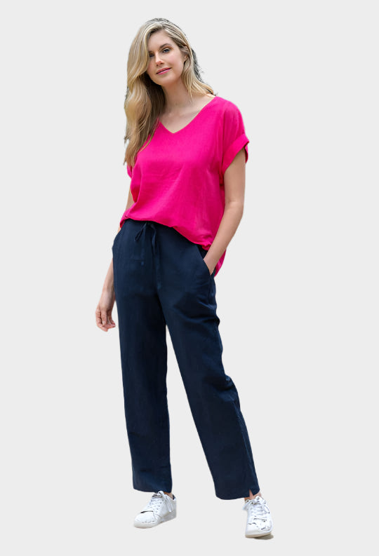 Thomas Cook Shay Drawcord Pant - Dark Navy