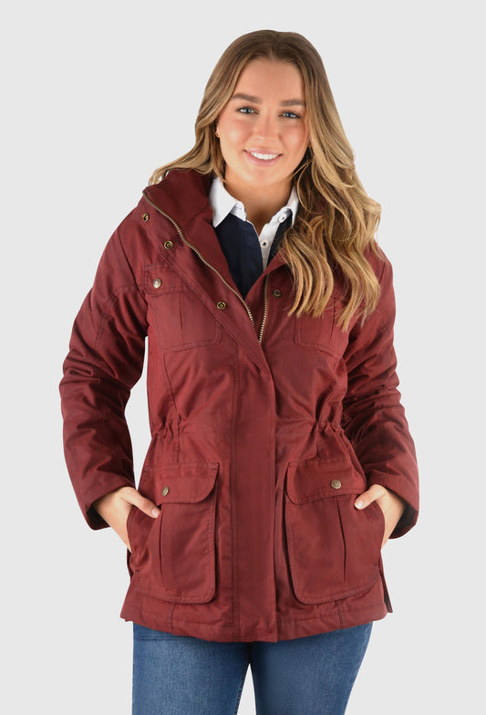 Thomas Cook Women's Hazelbrooke Oilskin Jacket - Grevillea Red