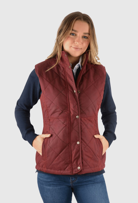 Thomas Cook Women's Hazelbrooke Oilskin Vest - Grevillea Red