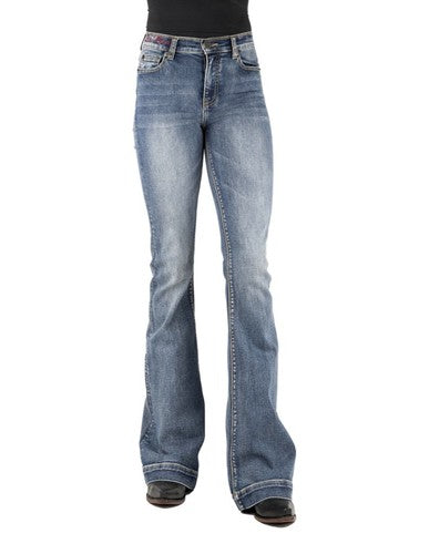 Tin Haul Women’s Libby Flare Logo Jeans Blue