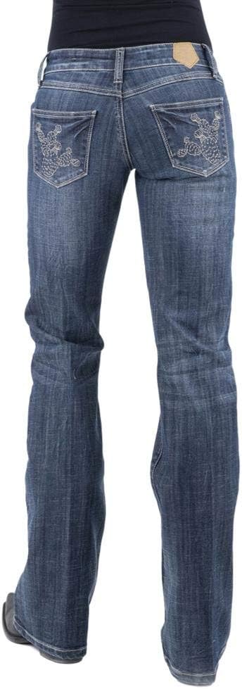 Tin Haul Womens Blue Cotton Blend Rosie Cactus Jeans