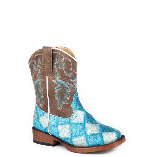 Roper Toddler Glitter Blocks Blue/Brown