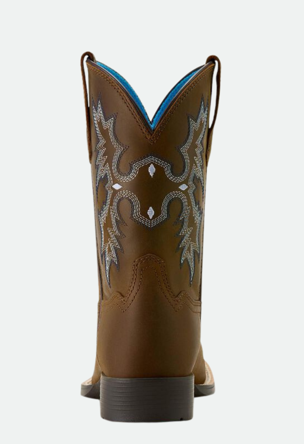 Ariat Youth Tombstone Wide Square Toe Western Boot - Distressed Brown