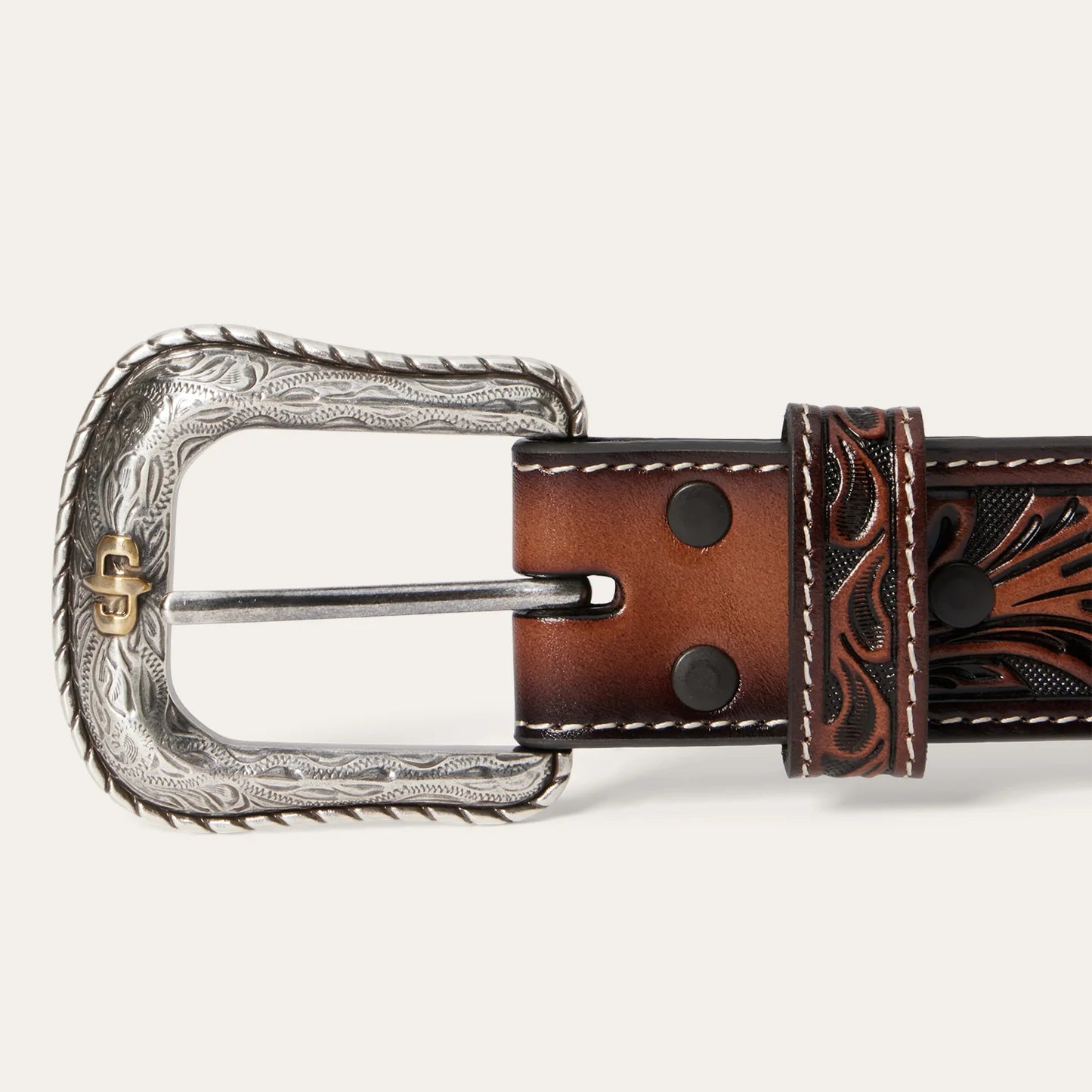 Stetson Tooled Belt - Dark/Brown 38mm