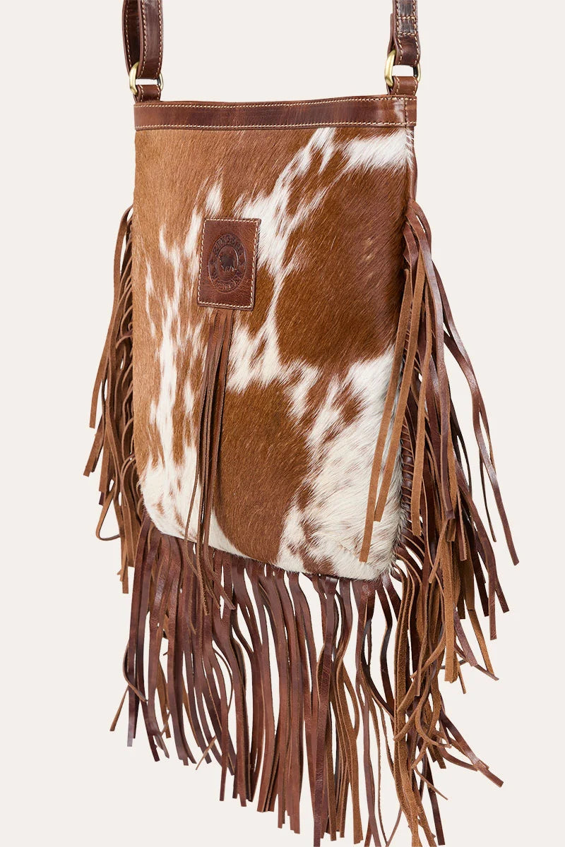 Ringers Western Women's Toro Tassle Handbag - Cognac/Brown