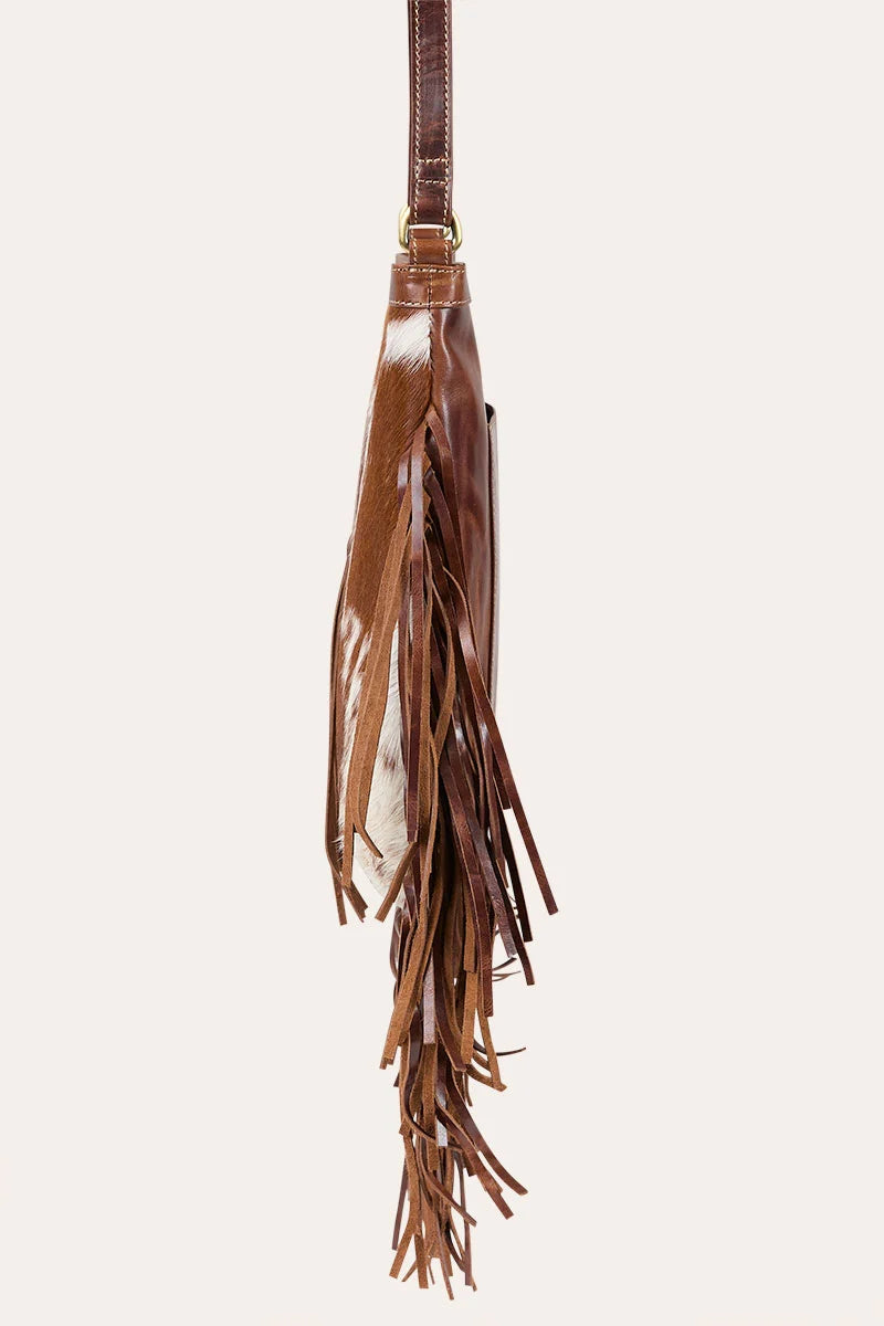 Ringers Western Women's Toro Tassle Handbag - Cognac/Brown