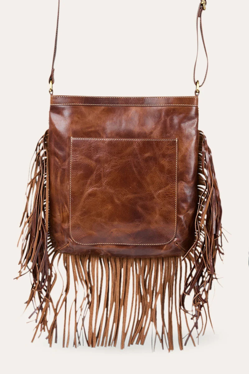 Ringers Western Women's Toro Tassle Handbag - Cognac/Brown