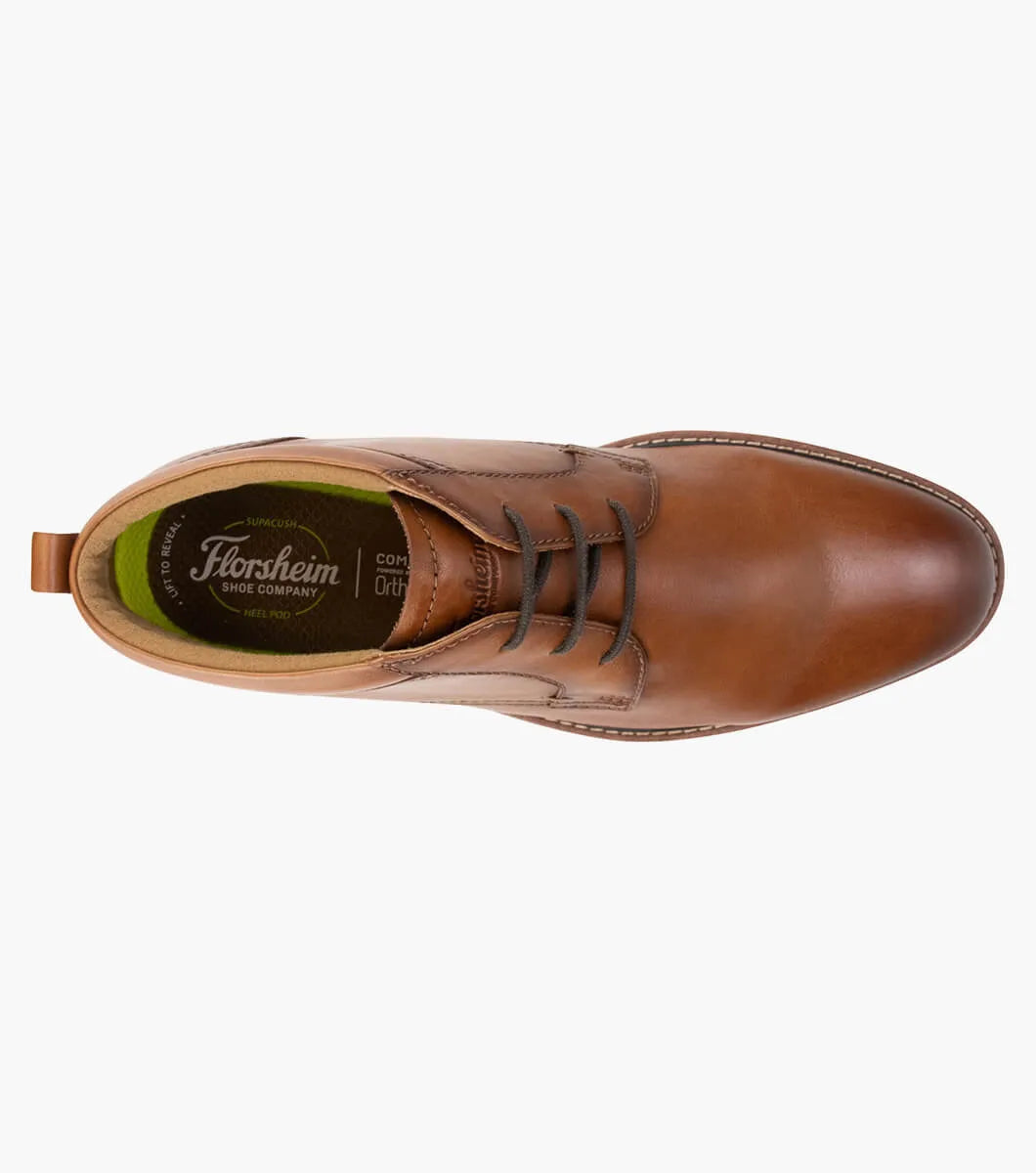 Florsheim Men's Traveller Chukka Plain Toe Chukka Boot - Cognac