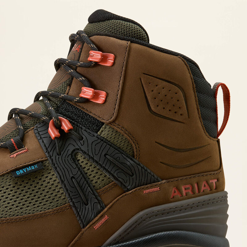 Ariat Men's Traverse Mid Waterproof Hiking Boot - Brown Bark/Evergreen