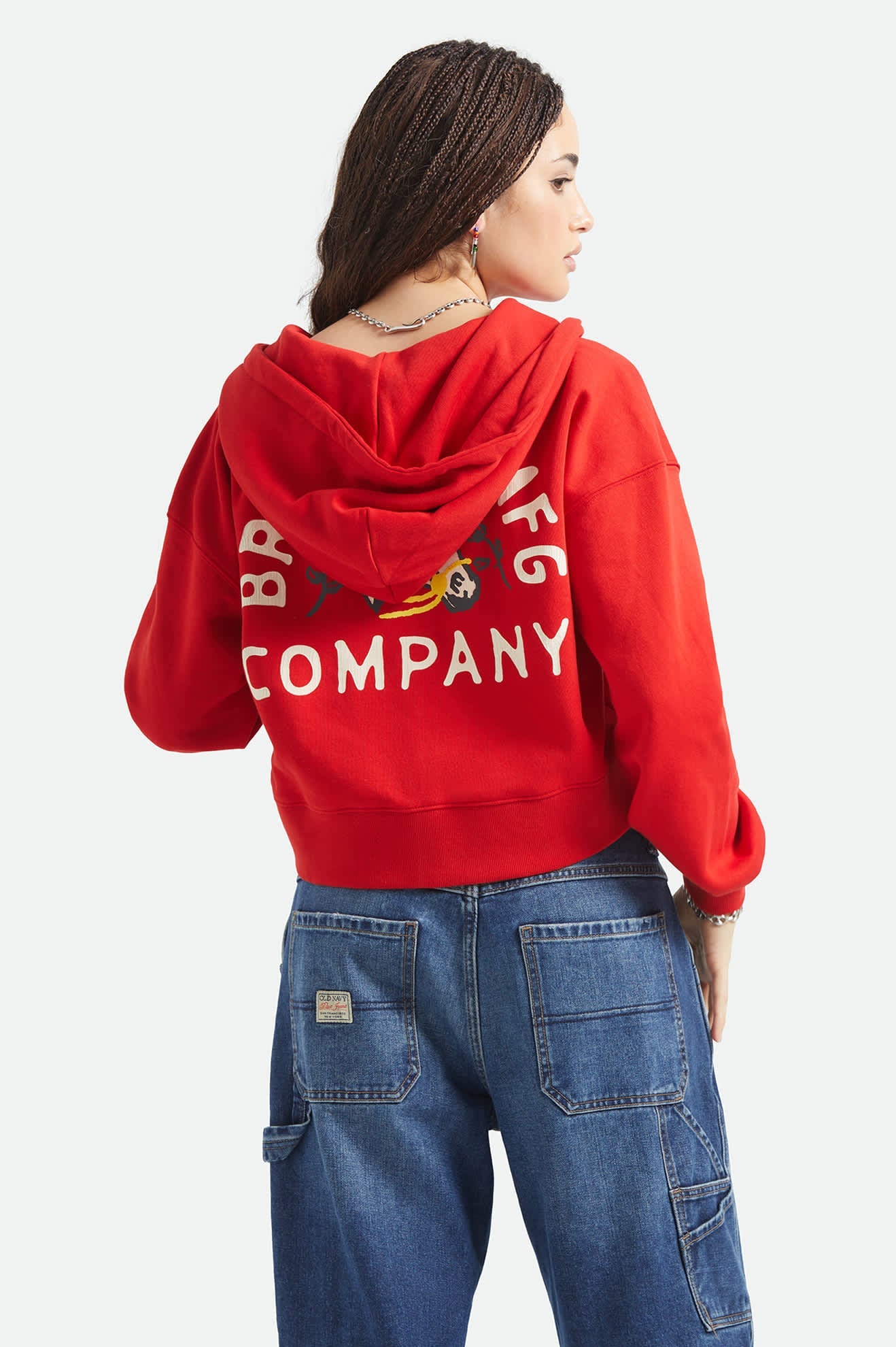 Brixton Women's Trophy Horse Cropped Zip Hood - Adrenaline Rush