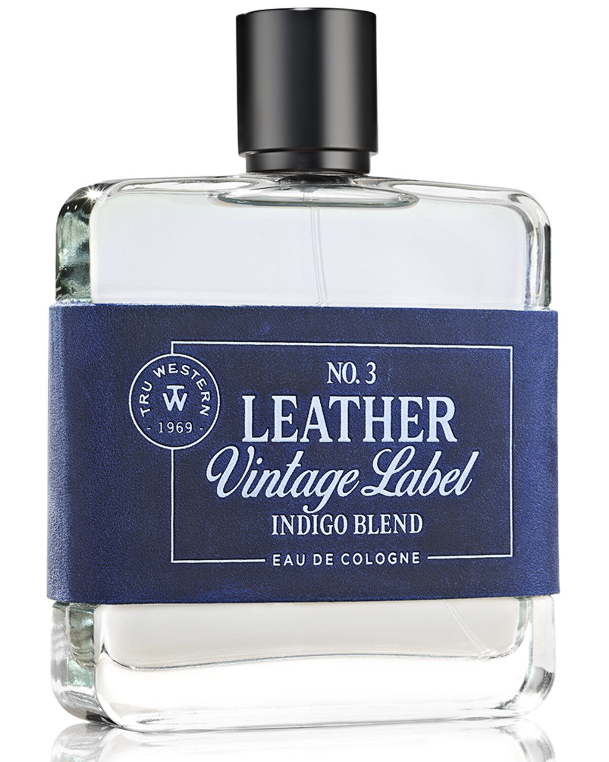 Tru Western Fragrances Men's No. 3 Leather Vintage Label Indigo Blend Eau de Cologne