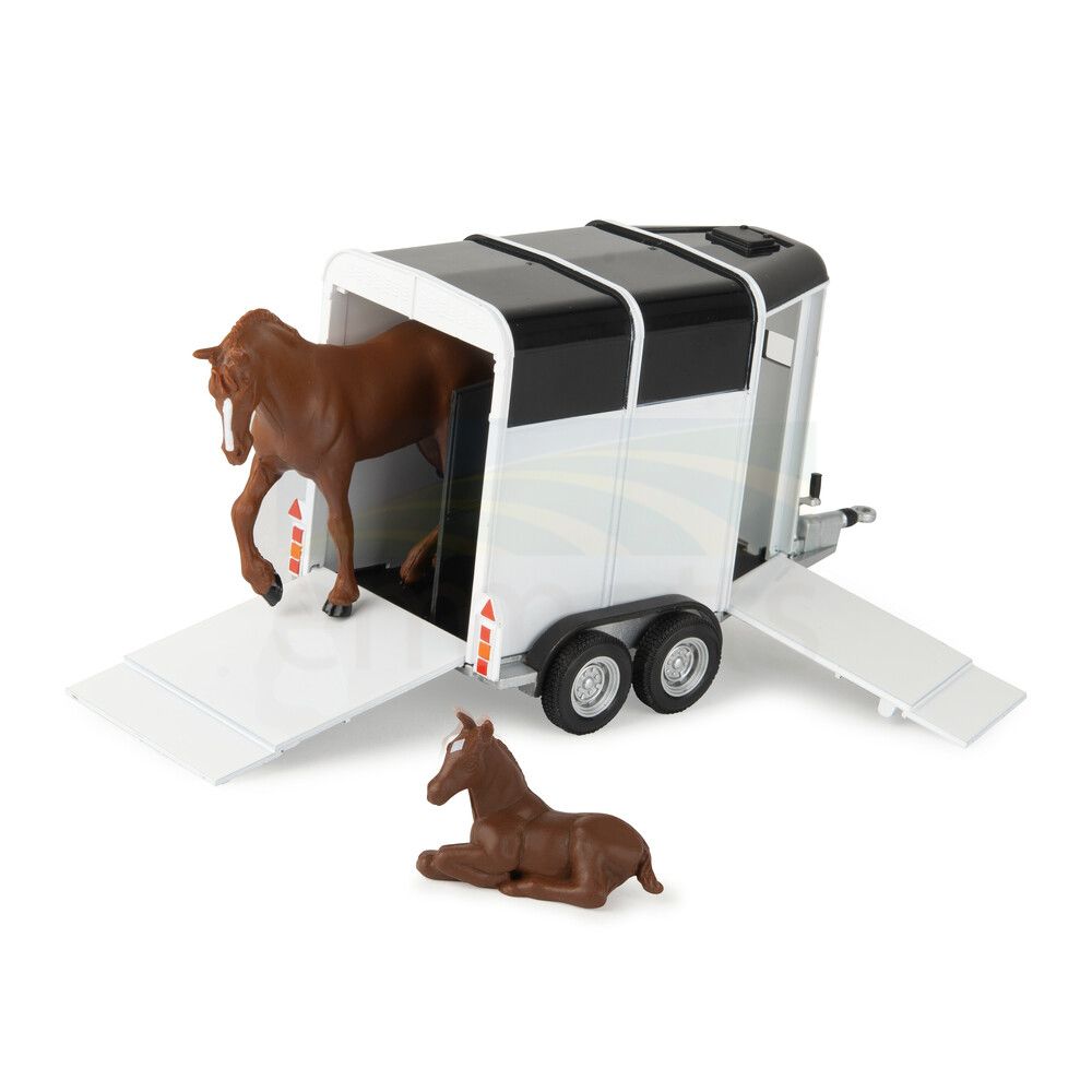 John Deere - 1:32 Horse Trailer Set; Truck, Trailer, Horse, Colt & Driver Figure